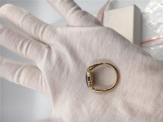 18K Wedding Ring Luxury Gold Jewelry , Amulette De  Ring With Diamond