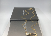 Dual Chain Necklace Paris Jewelry18K Yellow Gold No Gemstone With Saddle Shape