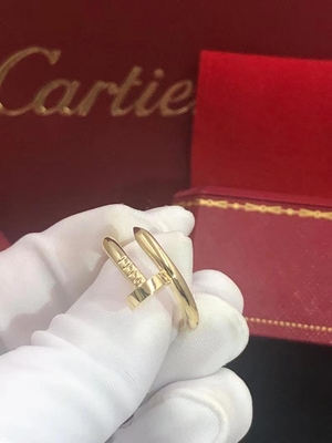 18K χρυσός κίτρινος άσπρος δαχτυλιδιών των Η.Ε Clou Juste αυξήθηκε χρυσό ροζ