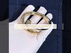 18K αυξήθηκε χρυσό μέγεθος 17 βραχιολιών των Η.Ε Clou Juste σειρών αυτοκινήτων μεγάλο πρότυπο για των γυναικών