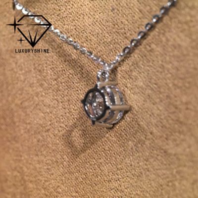 LuxuryShine Round Lab Grown Diamond Necklace VVS2/VS1 Clarity D-F Color 18K solid Gold custom Jewelry with IGI Certificate