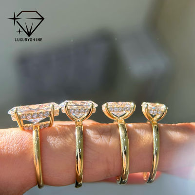 Luxuryshine Oval Cut VVS2/VS1 Lab Grown Diamond 1-5CT Solitaire Ring 18K solid Gold custom Jewelry With IGI Certificate