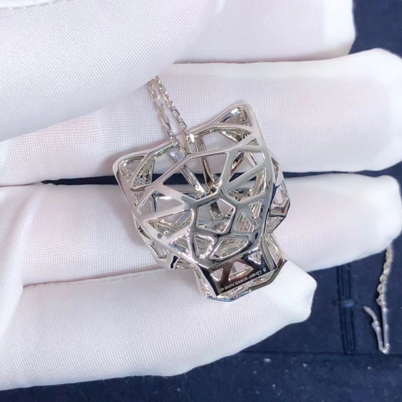 Ποιότητα 18K άσπρο χρυσό περιδέραιο Onyx Panthere σειρών αυτοκινήτων ΕΝΑΝΤΙΟΝ των διαμαντιών που προσαρμόζονται εργοστάσιο