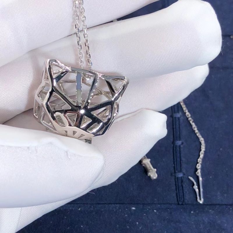 Ποιότητα 18K άσπρο χρυσό περιδέραιο Onyx Panthere σειρών αυτοκινήτων ΕΝΑΝΤΙΟΝ των διαμαντιών που προσαρμόζονται εργοστάσιο