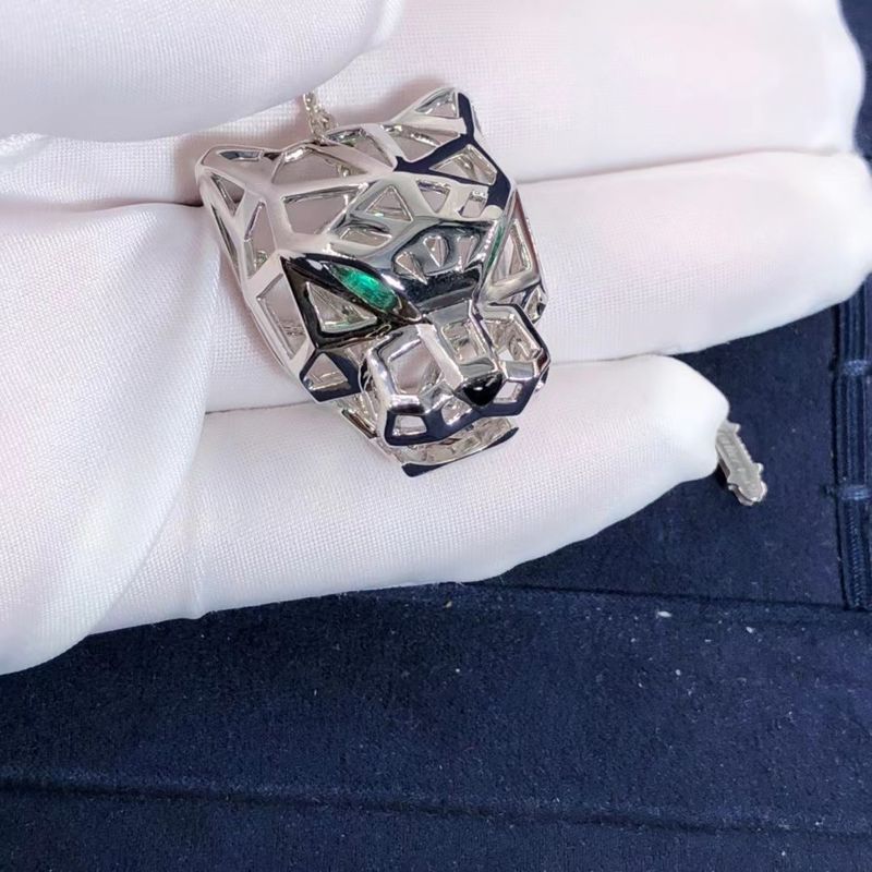 Ποιότητα 18K άσπρο χρυσό περιδέραιο Onyx Panthere σειρών αυτοκινήτων ΕΝΑΝΤΙΟΝ των διαμαντιών που προσαρμόζονται εργοστάσιο