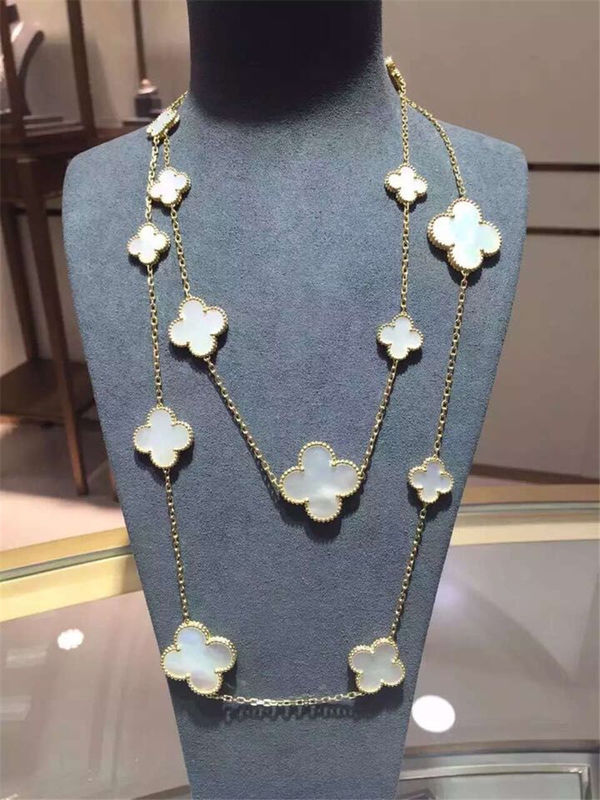 Ποιότητα 16 μοτίβα 18k Van Cleef και μαγική Alhambra μακροχρόνια λευκιά γκρίζα μητέρα περιδεραίων Arpels του μαργαριταριού Onyx εργοστάσιο
