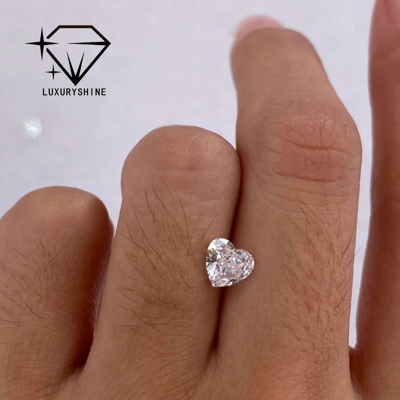 Ποιότητα LuxuryShine VVS2 Λευκή καρδιά Εξαιρετική Κόψη Εργαστήριο Μεγαλωμένο Διαμάντι 1CT 2CT 3CT 4CT 5CT Υποστήριξη Ειδική προσαρμογή εργοστάσιο