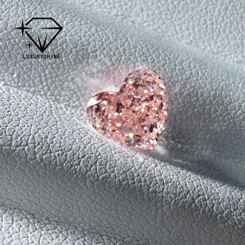 Ποιότητα LuxuryShine Fancy Pink / Fancy Intense Pink / Fancy Vivid Pink Διαμάντι Εργαστηρίου σε Σχήμα Καρδιάς VVS-VS1 Πραγματικά Διαμάντια & Κοσμήματα Γάμου & Προσαρμοσμένα Κοσμήματα εργοστάσιο