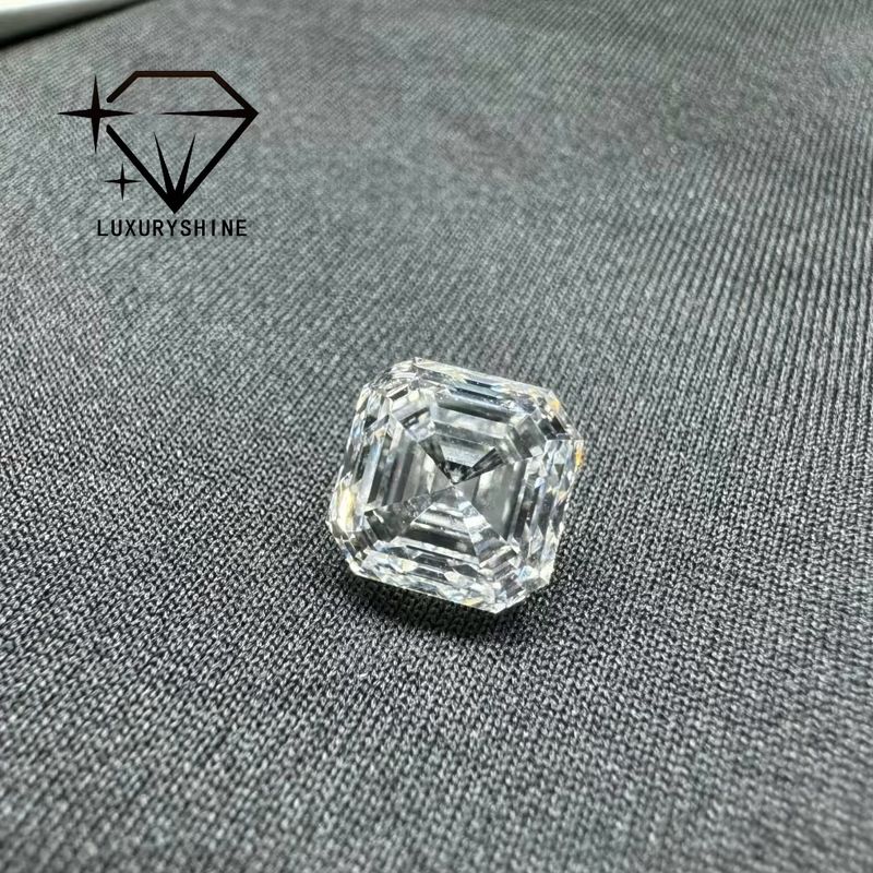 Ποιότητα LuxuryShine VVS-VS 0.1-10CT Asscher Shape Lab Μεγαλωμένο Διαμάντι D-F Χρώμα λευκό διαμάντι Με Πιστοποιητικό IGI 3EX Σκοπή πέτρες εργοστάσιο