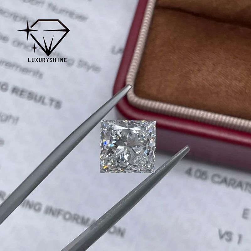 Ποιότητα Διαμάντια Γάμου Χονδρικής LuxuryShine Princess Cut Lab Grown Diamond D-F Color VVS-VS Με Πιστοποιητικό IGI Excellent Cut εργοστάσιο