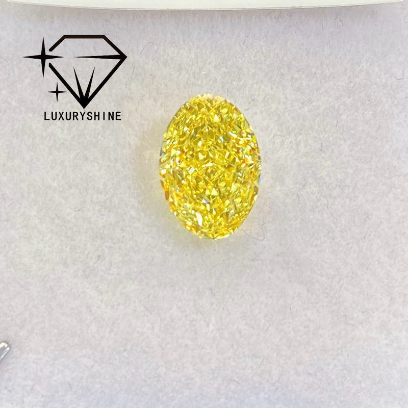 Ποιότητα LuxuryShine VVS-VS Fancy Yellow/Light Yellow/Fancy Intense/Vivid Yellow Διαμάντι Εργαστηρίου 1CT 2CT 3CT 4CT 5CT Οβάλ Εξαιρετικής Κοπής Με Πιστοποιητικό & Προσαρμοσμένα κοσμήματα εργοστάσιο