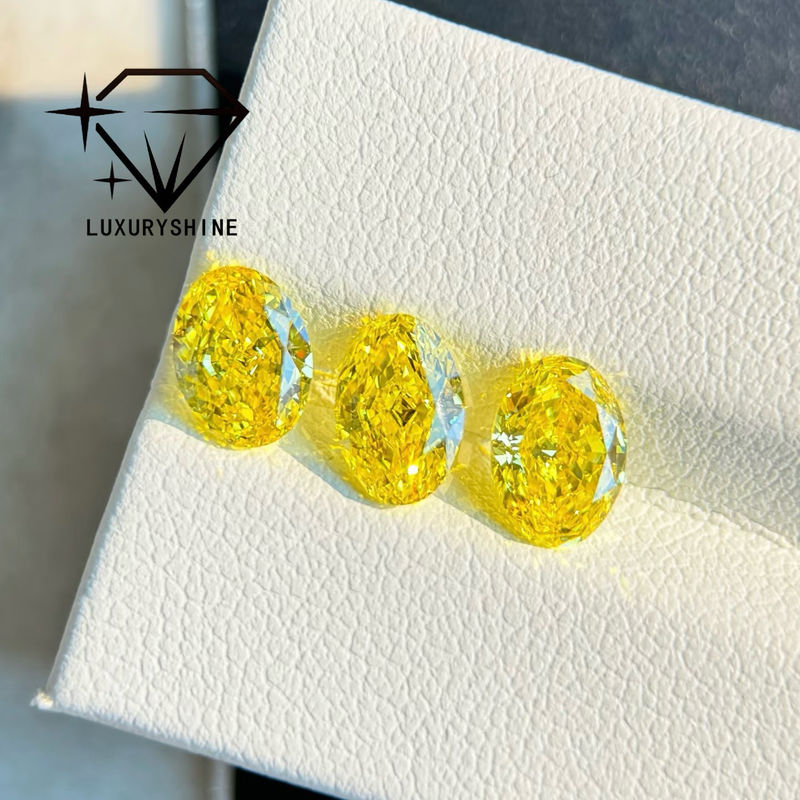 Ποιότητα LuxuryShine VVS-VS Fancy Yellow/Light Yellow/Fancy Intense/Vivid Yellow Διαμάντι Εργαστηρίου 1CT 2CT 3CT 4CT 5CT Οβάλ Εξαιρετικής Κοπής Με Πιστοποιητικό & Προσαρμοσμένα κοσμήματα εργοστάσιο
