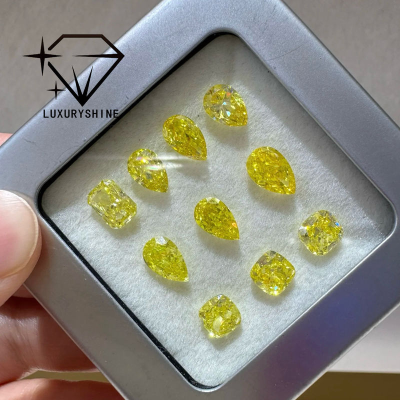 Ποιότητα LuxuryShine VVS-VS Fancy Yellow/Light Yellow/Fancy Intense/Vivid Yellow Διαμάντι Εργαστηρίου 1CT 2CT 3CT 4CT 5CT Οβάλ Εξαιρετικής Κοπής Με Πιστοποιητικό & Προσαρμοσμένα κοσμήματα εργοστάσιο