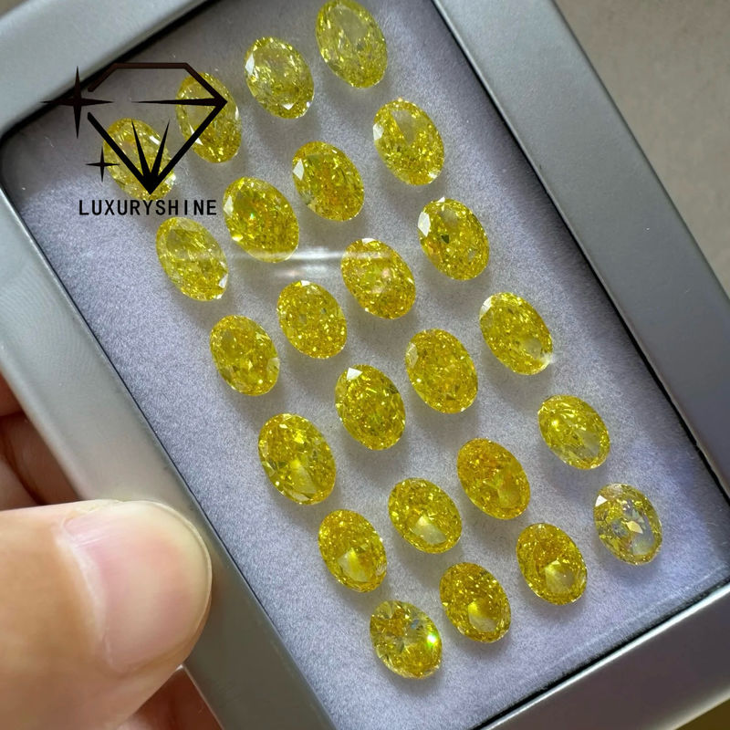 Ποιότητα LuxuryShine VVS-VS Fancy Yellow/Light Yellow/Fancy Intense/Vivid Yellow Διαμάντι Εργαστηρίου 1CT 2CT 3CT 4CT 5CT Οβάλ Εξαιρετικής Κοπής Με Πιστοποιητικό & Προσαρμοσμένα κοσμήματα εργοστάσιο