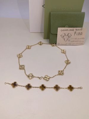 Ποιότητα Το εκλεκτής ποιότητας Alhambra βραχιόλι 5 μοτίβα 18k VCA κίτρινα/αυξήθηκε/άσπρο χρυσό βραχιόλι εργοστάσιο