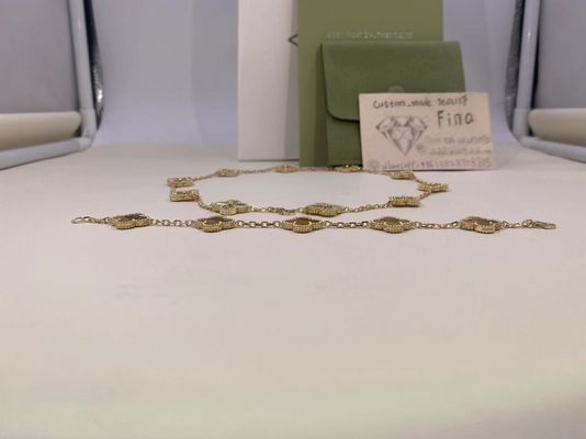 Ποιότητα Το εκλεκτής ποιότητας Alhambra βραχιόλι 5 μοτίβα 18k VCA κίτρινα/αυξήθηκε/άσπρο χρυσό βραχιόλι εργοστάσιο
