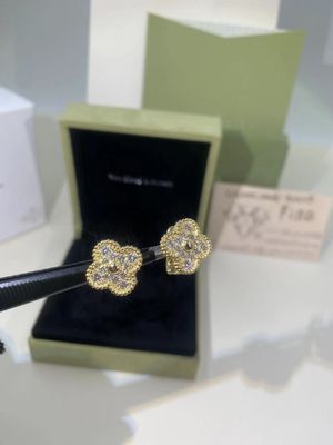 Ποιότητα Κίτρινος χρυσός σκουλαρικιών 18k VCA ο εκλεκτής ποιότητας Alhambra/αυξήθηκε χρυσός/άσπρος χρυσός με τον πολύτιμο λίθο εργοστάσιο