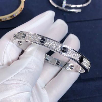 Ποιότητα Υψηλών σημείων κοσμήματος 18K διαμάντι βραχιολιών ΑΓΆΠΗΣ σειρών αυτοκινήτων που στρώνεται χρυσό για των γυναικών εργοστάσιο