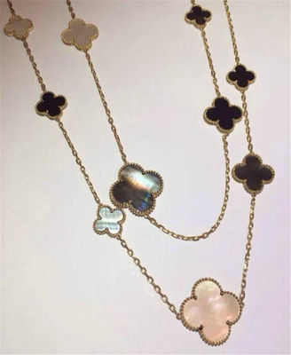Ποιότητα 16 μοτίβα 18k Van Cleef και μαγική Alhambra μακροχρόνια λευκιά γκρίζα μητέρα περιδεραίων Arpels του μαργαριταριού Onyx εργοστάσιο