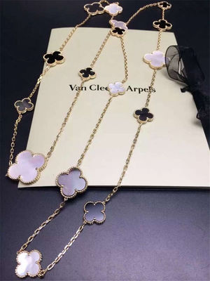 Ποιότητα 16 μοτίβα 18k Van Cleef και μαγική Alhambra μακροχρόνια λευκιά γκρίζα μητέρα περιδεραίων Arpels του μαργαριταριού Onyx εργοστάσιο