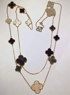 Ποιότητα 16 μοτίβα 18k Van Cleef και μαγική Alhambra μακροχρόνια λευκιά γκρίζα μητέρα περιδεραίων Arpels του μαργαριταριού Onyx εργοστάσιο