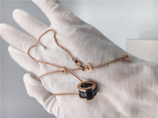 Ποιότητα Ρόδινος χρυσός κοσμήματος Β Zero1 Necklace18K πολυτέλειας CL855762 γυναικών με μαύρο κεραμικό εργοστάσιο
