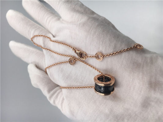 Ποιότητα Ρόδινος χρυσός κοσμήματος Β Zero1 Necklace18K πολυτέλειας CL855762 γυναικών με μαύρο κεραμικό εργοστάσιο