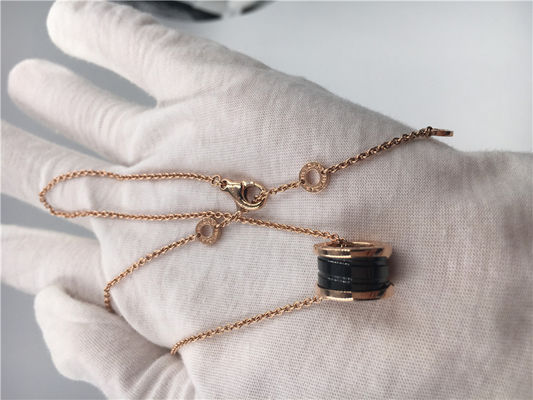 Ποιότητα Ρόδινος χρυσός κοσμήματος Β Zero1 Necklace18K πολυτέλειας CL855762 γυναικών με μαύρο κεραμικό εργοστάσιο