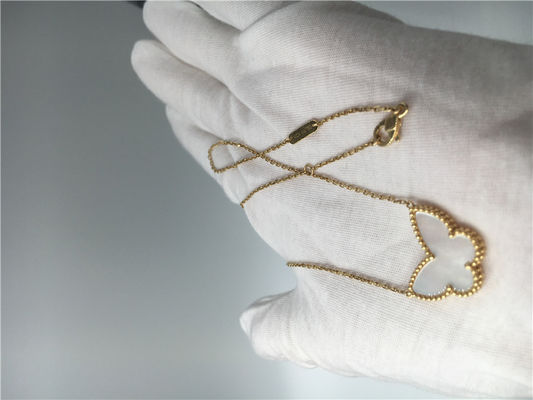 Ποιότητα Van Cleef και περιδέραιο πεταλούδων Arpels, κίτρινο χρυσό τυχερό Alhambra βραχιόλι 18k εργοστάσιο