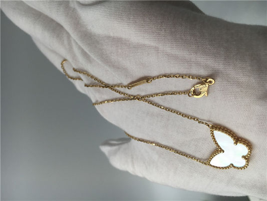 Ποιότητα Van Cleef και περιδέραιο πεταλούδων Arpels, κίτρινο χρυσό τυχερό Alhambra βραχιόλι 18k εργοστάσιο