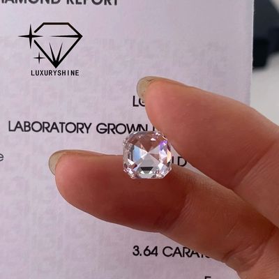 Ποιότητα LuxuryShine VVS-VS 0.1-10CT Asscher Shape Lab Μεγαλωμένο Διαμάντι D-F Χρώμα λευκό διαμάντι Με Πιστοποιητικό IGI 3EX Σκοπή πέτρες εργοστάσιο
