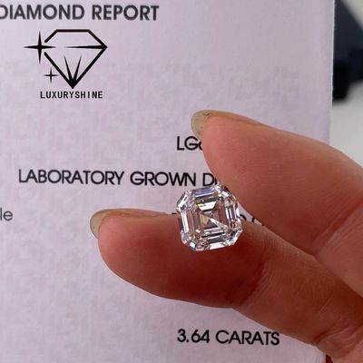 Ποιότητα LuxuryShine VVS-VS 0.1-10CT Asscher Shape Lab Μεγαλωμένο Διαμάντι D-F Χρώμα λευκό διαμάντι Με Πιστοποιητικό IGI 3EX Σκοπή πέτρες εργοστάσιο
