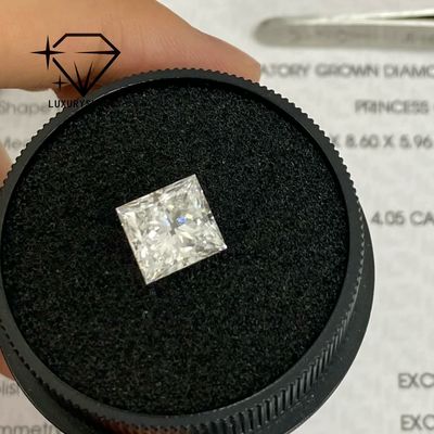 Ποιότητα Διαμάντια Γάμου Χονδρικής LuxuryShine Princess Cut Lab Grown Diamond D-F Color VVS-VS Με Πιστοποιητικό IGI Excellent Cut εργοστάσιο