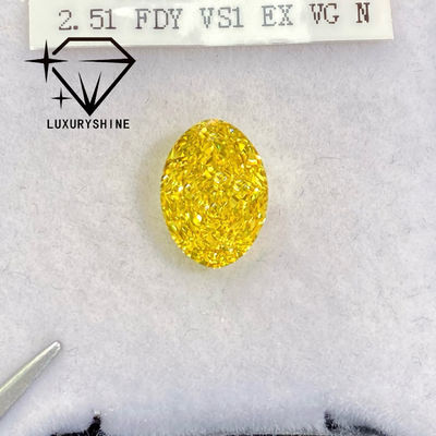 Ποιότητα LuxuryShine VVS-VS Fancy Yellow/Light Yellow/Fancy Intense/Vivid Yellow Διαμάντι Εργαστηρίου 1CT 2CT 3CT 4CT 5CT Οβάλ Εξαιρετικής Κοπής Με Πιστοποιητικό & Προσαρμοσμένα κοσμήματα εργοστάσιο