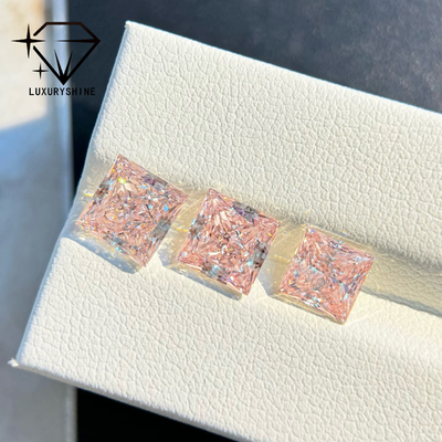 LuxuryShine 1-10CT Πριγκίπισσα σχήμα φανταχτερό ροζ εργαστηριακό αυξημένο διαμάντι VVS-VS χαλαρά διαμάντια εξατομικευμένα κοσμήματα με πιστοποιητικό IGI