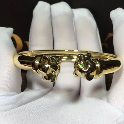Ποιότητα Onyx 18K χρυσοί βραχιολιών γρανάτες Tsavorite κοσμήματος πολυτέλειας χρυσοί με το διαμάντι εργοστάσιο
