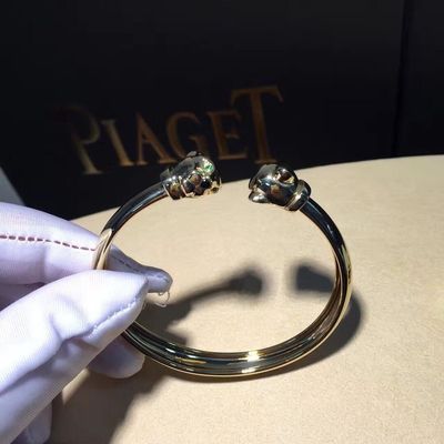 Ποιότητα Onyx 18K χρυσοί βραχιολιών γρανάτες Tsavorite κοσμήματος πολυτέλειας χρυσοί με το διαμάντι εργοστάσιο