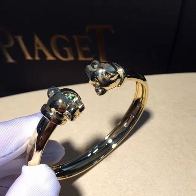 Ποιότητα Onyx 18K χρυσοί βραχιολιών γρανάτες Tsavorite κοσμήματος πολυτέλειας χρυσοί με το διαμάντι εργοστάσιο