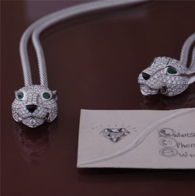 Ποιότητα PanthèRe de Cartier Necklace άσπρες χρυσές σμάραγδοι Onyx διαμαντιών εργοστάσιο