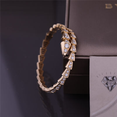 Ποιότητα 18K η κίτρινη χρυσή οχιά ένα Serpenti βραχιολιών φιδιών σπείρα λεπταίνει το βραχιόλι εργοστάσιο