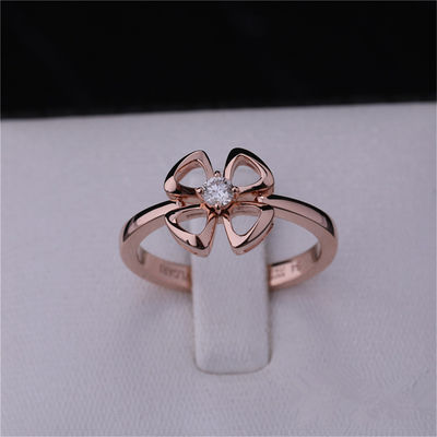 Ποιότητα Το χρυσό κόσμημα Fiorever 18 Karat Rose Gold Ring εμπορικών σημάτων της Ρώμης έθεσε με ένα κεντρικό διαμάντι REF 355305 εργοστάσιο