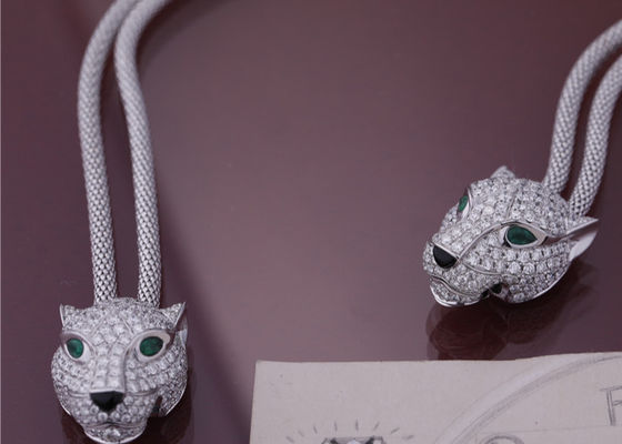 Ποιότητα PanthèRe de Cartier Necklace άσπρες χρυσές σμάραγδοι Onyx διαμαντιών εργοστάσιο